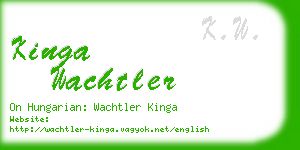 kinga wachtler business card